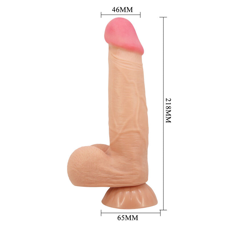 PRETTY LOVE - GLIDEHUD-SERIE REALISTISK DILDO MED GLIDEHUD-SUGEKOPP 21,8 CM