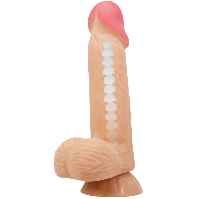 PRETTY LOVE - GLIDENDE HUD-SERIE REALISTISK DILDO MED GLIDENDE HUD-SUGEKOPP 20,6 CM