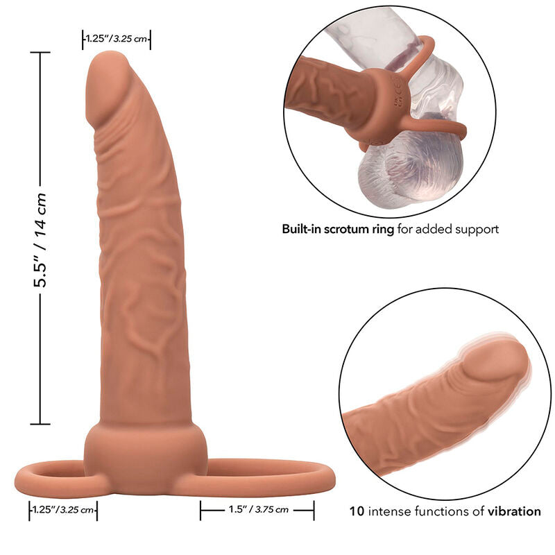 CALEXOTICS - PERFORMANCE MAXX OPLADBAR DOBBEL PENETRATOR BRUN HUD