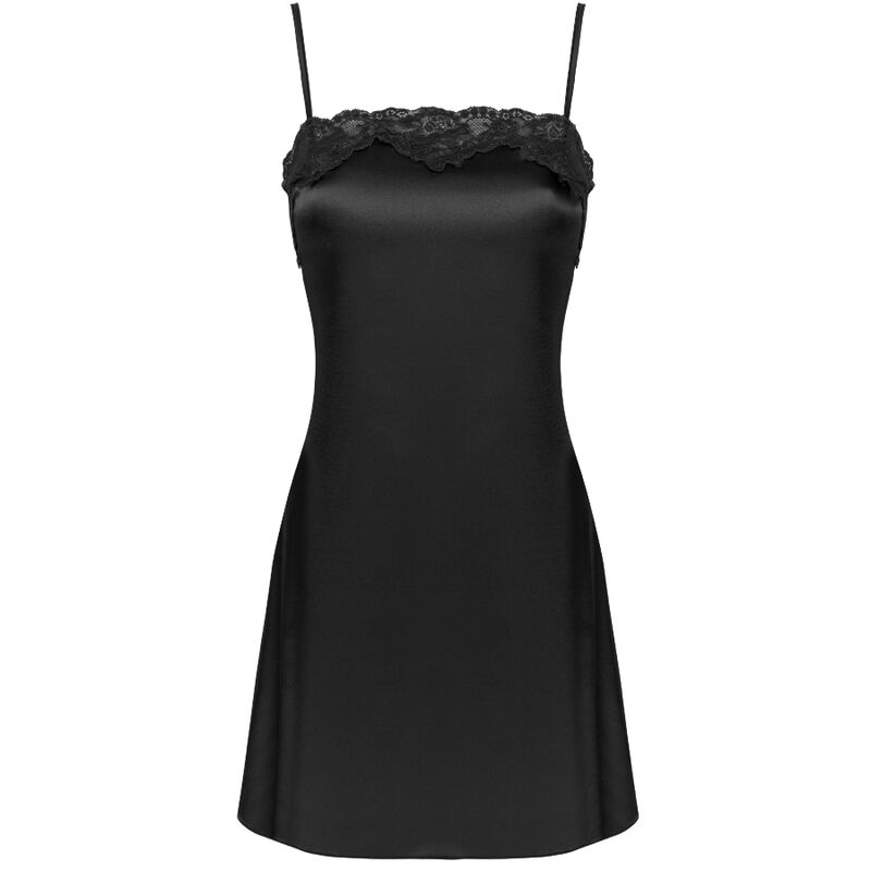 LIVCO CORSETTI FASHION - JACQUELINE LC 90249 MORGENKÅPE + SKJORTE + TRUSE SVART L/XL