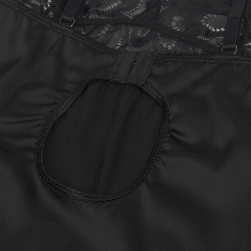 SUBBLIME - BABYDUKK MED BLOMSTERPRINT BRYST SVART S/M