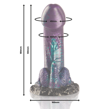 EPIC - BASILISK DILDO DOBBEL SKJELLETE NYTELSE LITEN STØRRELSE