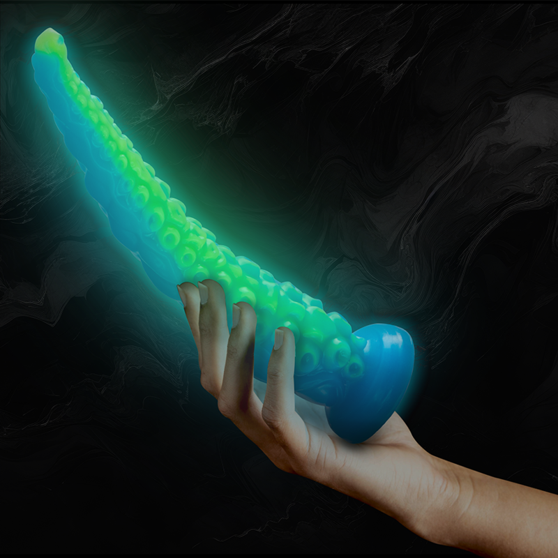 EPIC - SCYLLA FLUORESCENTERENDE TYNN TENTAKEL DILDO STOR STØRRELSE