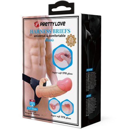 PRETTY LOVE - MAVIS HARNESS UNIVERSAL TRUSSER MED DILDO 19 CM NATURLIG