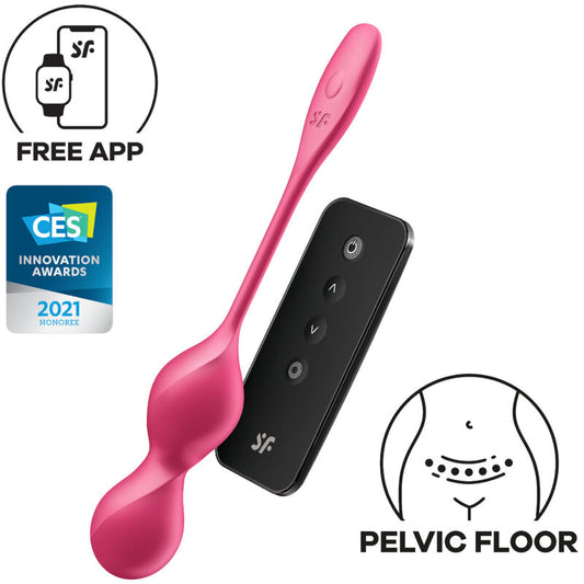 SATISFYER - LOVE BIRDS 2 VIBRERENDE KEGELBALLER + GRATIS APP