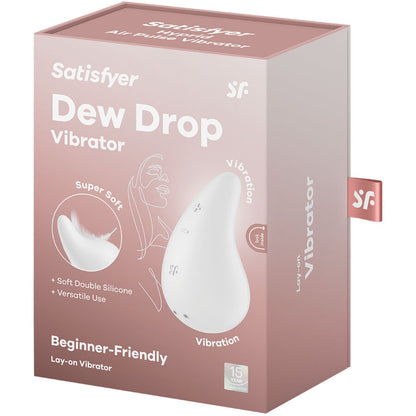 SATISFYER - DUGGDRÅPEVIBRATOR FOR PÅLEGGING HVIT