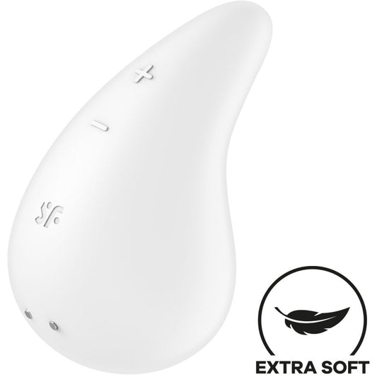SATISFYER - DUGGDRÅPEVIBRATOR FOR PÅLEGGING HVIT