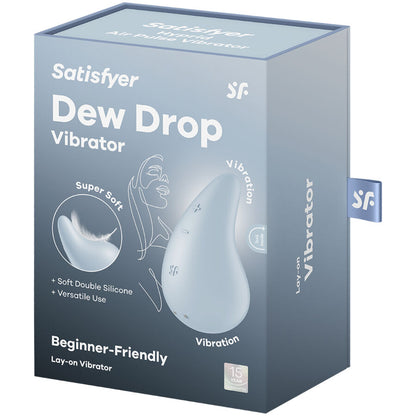 SATISFYER - DUGGDRÅPEVIBRATOR LAY-ON BLÅ