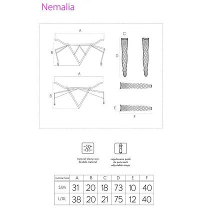 LIVCO KORSETTIMOTE - NEMALIA SETT RØRETELEFON + STRØMPE + HANSKER SVART