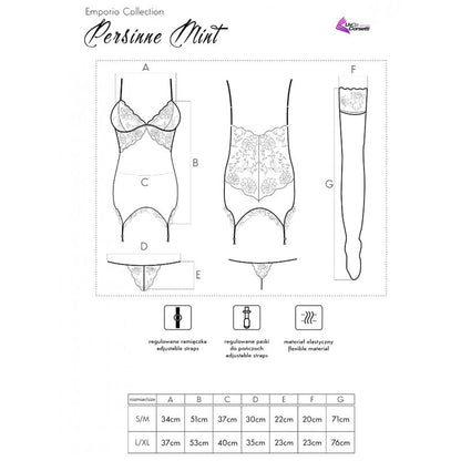 LIVCO CORSETTI FASHION - PERSINNE MIT EMPORIO SET KORSETT + TRUSSE + STRØMPER