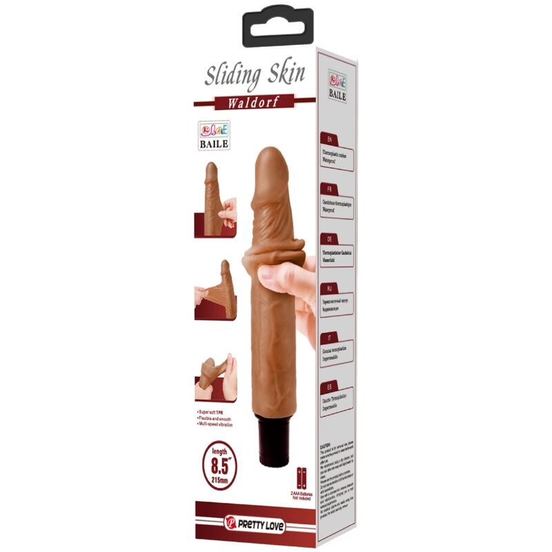 PRETTY LOVE - WALDORF REALISTISK VIBRATOR 18 CM -O- 4 CM