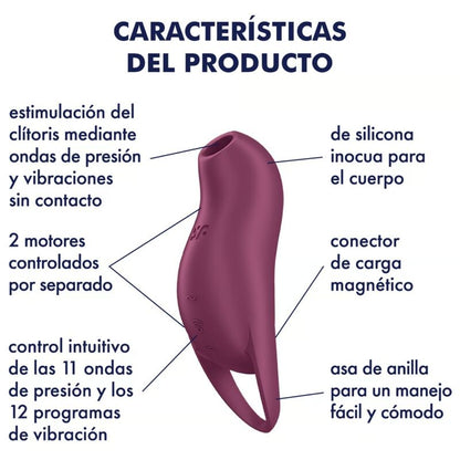 SATISFYER - POCKET PRO 1 KLITORISSTIMULATOR GARNET
