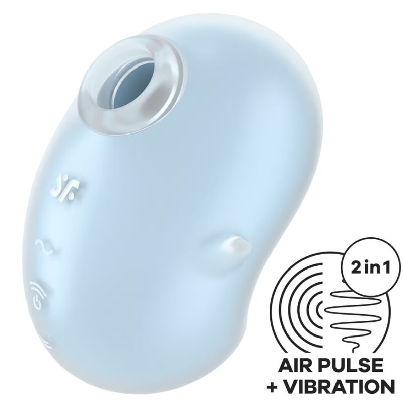 SATISFYER - CUTIE GHOST LAY-ON VIBRATOR LYSEBLÅ