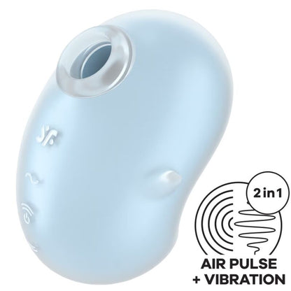 SATISFYER - CUTIE GHOST LAY-ON VIBRATOR LYSEBLÅ