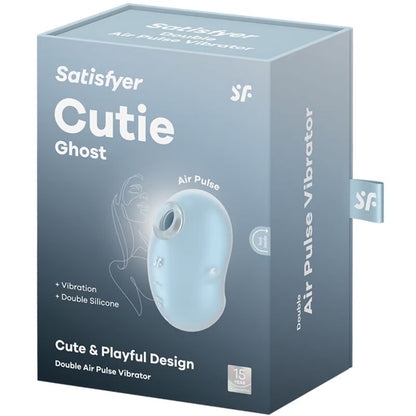 SATISFYER - CUTIE GHOST LAY-ON VIBRATOR LYSEBLÅ