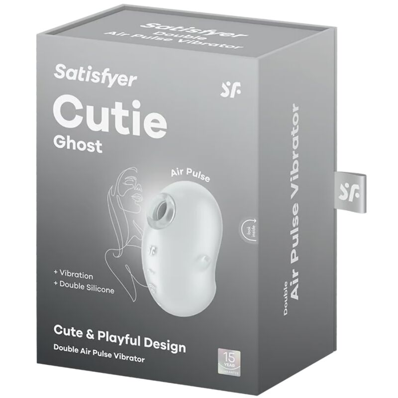 SATISFYER - CUTIE GHOST LAY-ON VIBRATOR HVIT