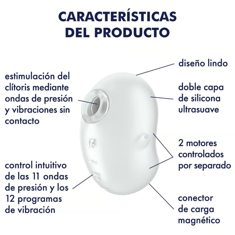 SATISFYER - CUTIE GHOST LAY-ON VIBRATOR HVIT