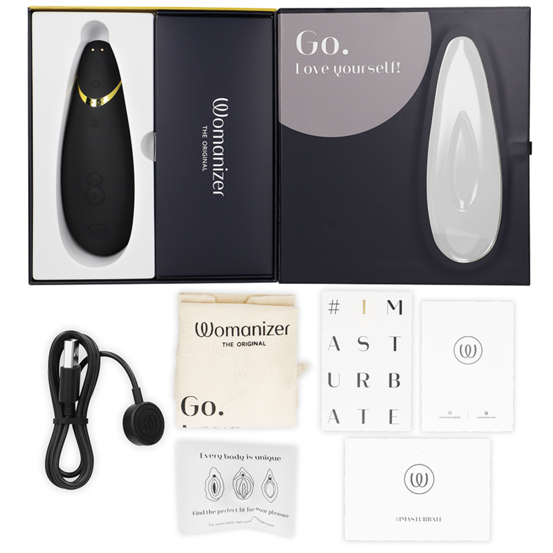 WOMANIZER - PREMIUM 2 KLITORISTIMULATOR SVART