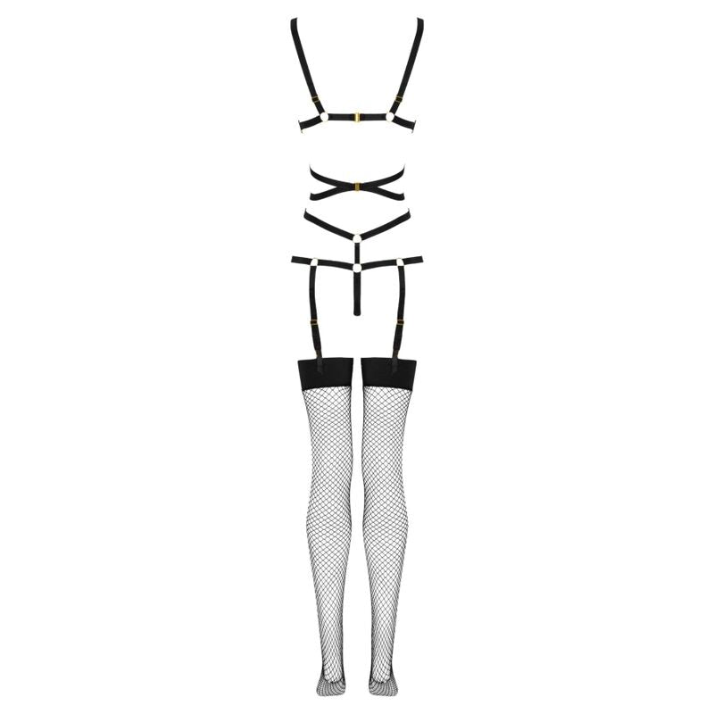 LIVCO KORSETTIMOTE - THIARA LC 20213 SETT BODY + STRØMPER SVART S/M