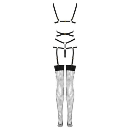 LIVCO KORSETTIMOTE - THIARA LC 20213 SETT BODY + STRØMPER SVART L/XL