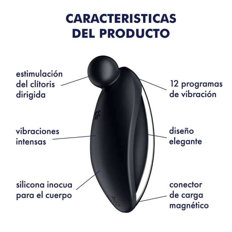 SATISFYER - SPOT ON 2 LAY-ON VIBRATOR SVART