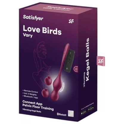 SATISFYER - LOVE BIRDS VARY VIBRERINGSBALLER GRATIS APP VINRØD