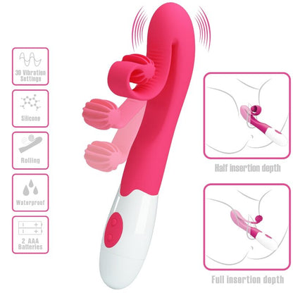 ROMANCE - ROSA VIBRATOR OG STIMULATOR 30 HASTIGHETER