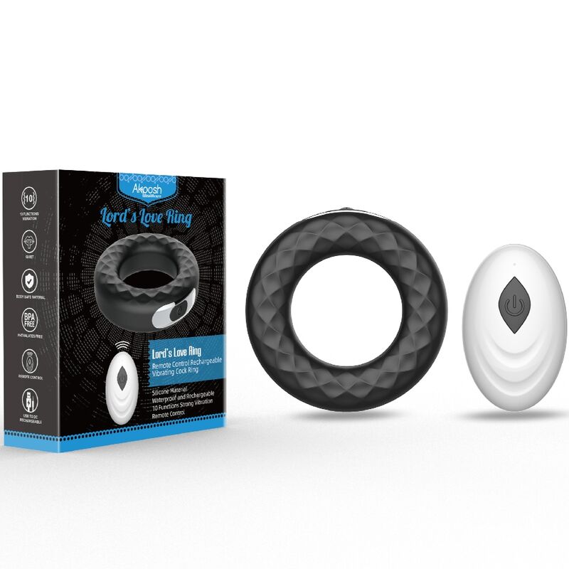 ARMONY - LORD'S LOVE RING VIBRATOR FJERNKONTROLL SVART