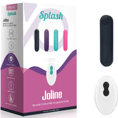 ARMONY - SPLASH JOLINE VIBRATOR KULE SILIKON FJERNKONTROLL 10 VIBRASJONER 65 X 15 CM SVART
