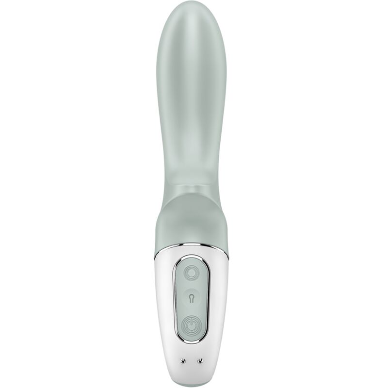 SATISFYER - AIR PUMP BOOTY 3 OPPLÅSBAR ANALVIBRATOR GRÅGRØNN