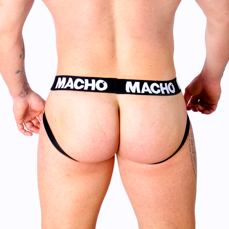 MACHO - MX27GR JOCK LEATHER GRÅ BEIGE L