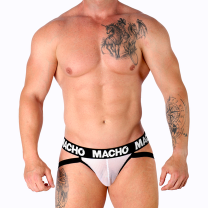 MACHO - MX26X1 JOCK GRID WHITE M