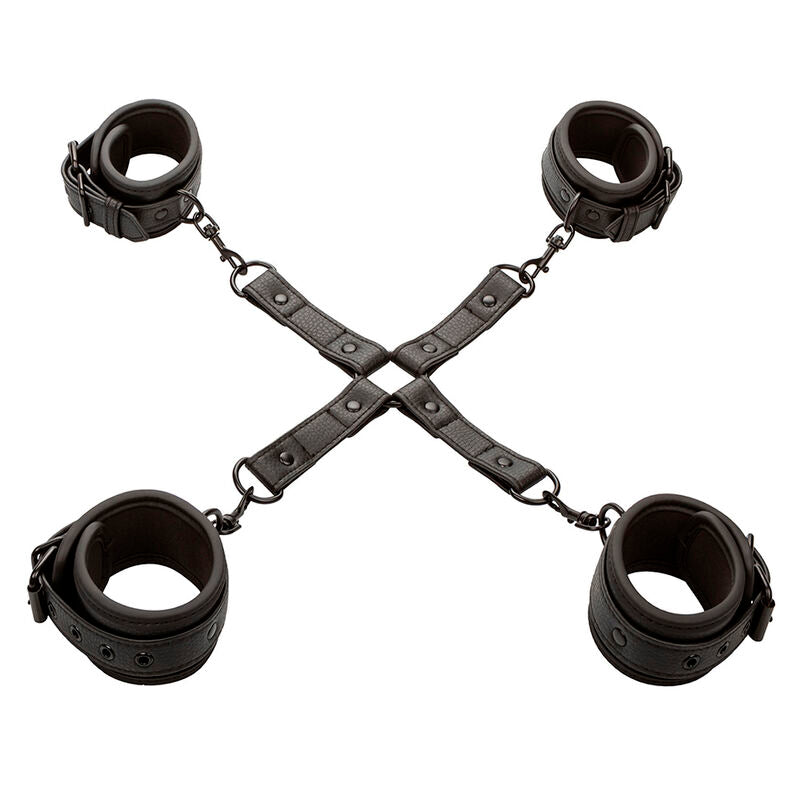 CALEXOTICS - NOCTURNAL HOG TIE CONNECTOR CUERO JUSTERBAR SVART