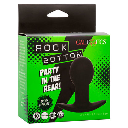 CALEXOTICS - ROCK BOTTOM ANALPLUGG 10 VIBRASJONER SILIKON SVART