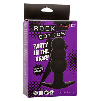CALEXOTICS - ROCK BOTTOM PERLETE ANALPLUGG 10 VIBRASJONER SILIKON SVART