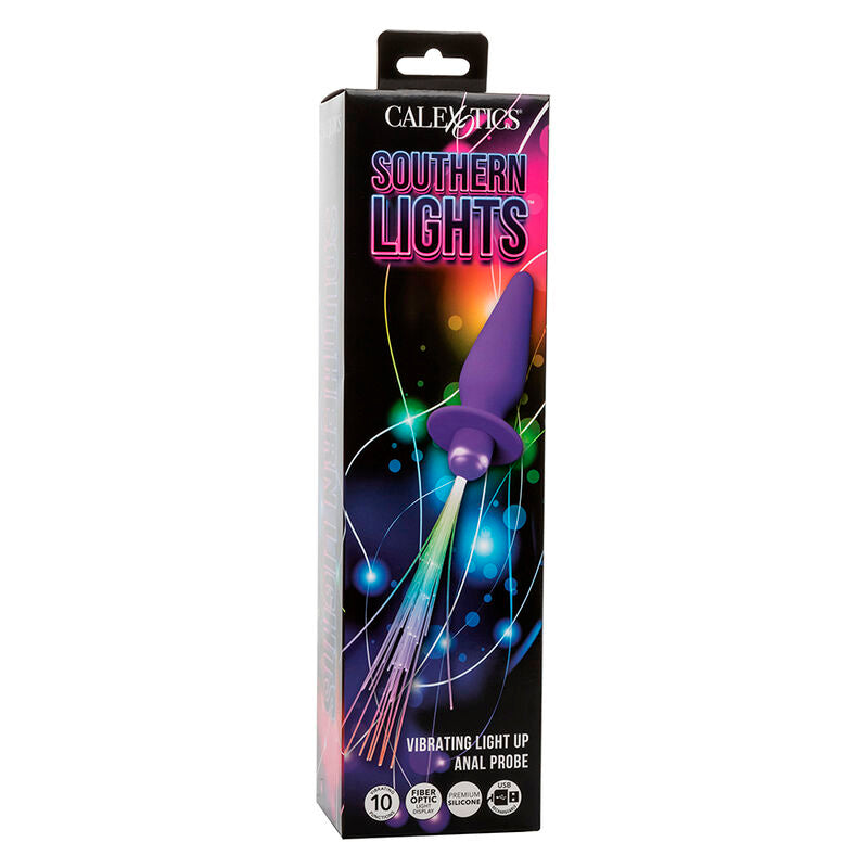 CALEXOTICS - SOUTHERN LIGHT LIGHT UP ANALPLUGG 10 VIBRASJONER SILIKON LILLA