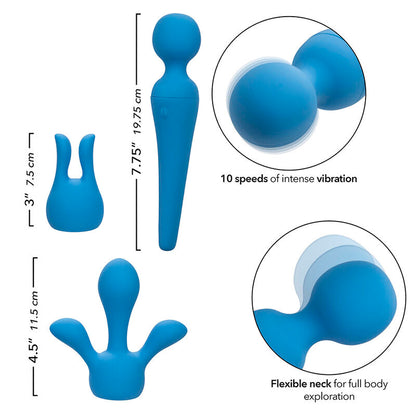 CALEXOTICS - COUTURE KIT VIBRATOR WAND 10 VIBRATIONS BLUE