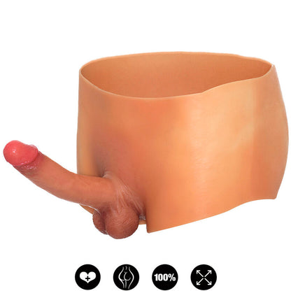 SKJULT BEGYNNELSE - ALTER EGO BOXERSHOT MED PENIS 18 CM STØRRELSE S/M