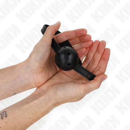 KINK - SIMPLICITY SVART PUSTENDE BALL 4,5 CM KNEBLEM 62 x 1,5 CM