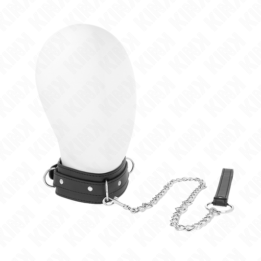 KINK - HALSKE MED LINJE 65 CM 3 RINGER MODELL 1 JUSTERBAR 38-49 CM X 5 CM