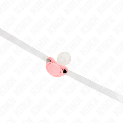 KINK - ROSA SMOKKEFORMET KNEBLOMST 5,5 x 4 CM JUSTERBAR 43-60 CM