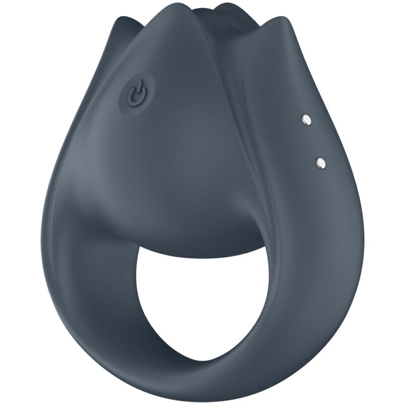 SATISFYER - PERFEKT PAR 2 MULTIVIBRATOR 2-I-1 PENISRING OG FINGERSTIMULATOR GRÅ