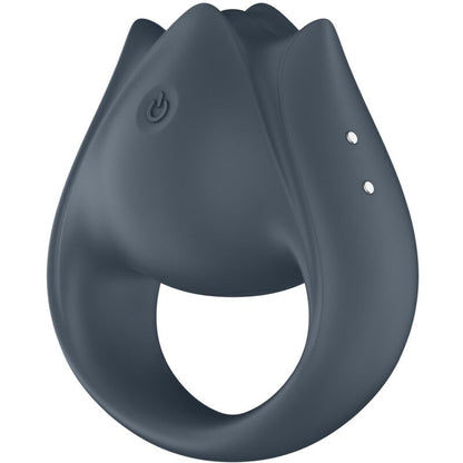 SATISFYER - PERFEKT PAR 2 MULTIVIBRATOR 2-I-1 PENISRING OG FINGERSTIMULATOR GRÅ