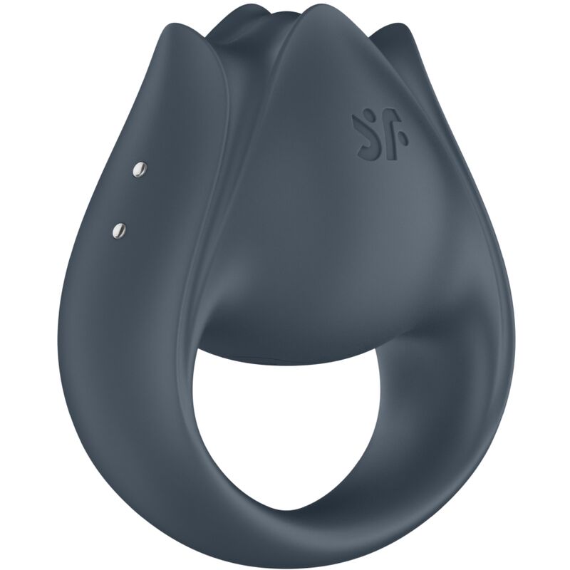 SATISFYER - PERFEKT PAR 2 MULTIVIBRATOR 2-I-1 PENISRING OG FINGERSTIMULATOR GRÅ