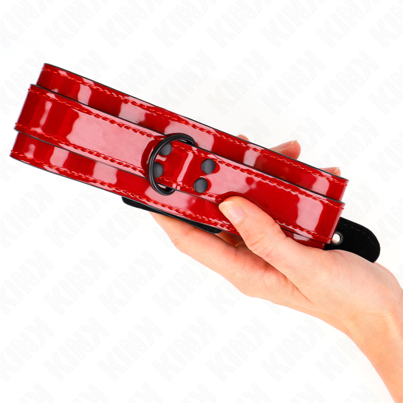 KINK - VINRØD JUSTERBART HALSKE 37,5-49,5 CM X 5 CM