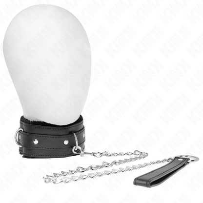 KINK - HALSBÅND MED LINJEKOPP 65 CM MED RESTRIKSJONER SVART 36-42 CM X 5,5 CM