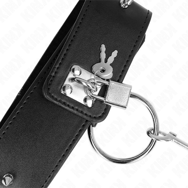 KINK - HALSKE 65 CM MED LINJE MED SØLVSTENG MODELL 2 JUSTERBAR 36-43 CM X 5 CM