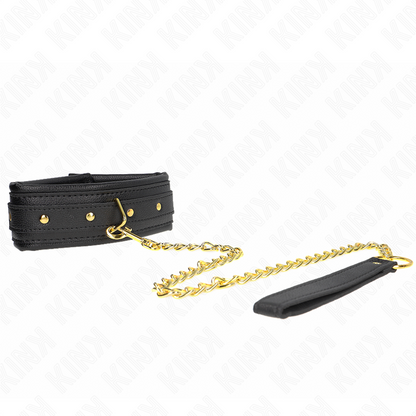 KINK - HALSKEIE MED SVAMPREIM I IMITERT SKINN MODELL 1 JUSTERBAR 37-54 CM X 3 CM