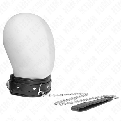 KINK - HALSKEIE MED SVAMPREIM I IMITERT SKINN MODELL 3 JUSTERBAR 37-54 CM X 3 CM