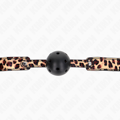 KINK - LEOPARD BREATHABLE BALL 4.5 CM GAG 65 x 2.5 CM